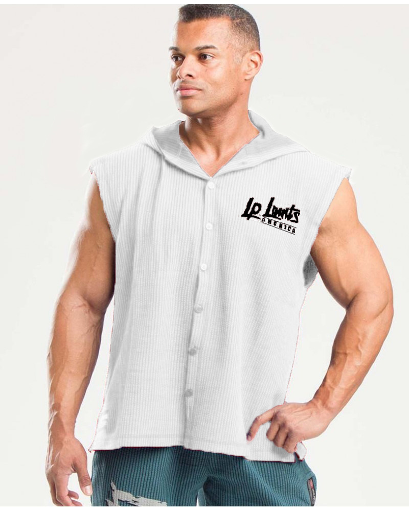 Men Muscle Sleeveless Hoodie Bodybuilding Workout Gym Cotton Fitness Sleeveless Shirts 201020