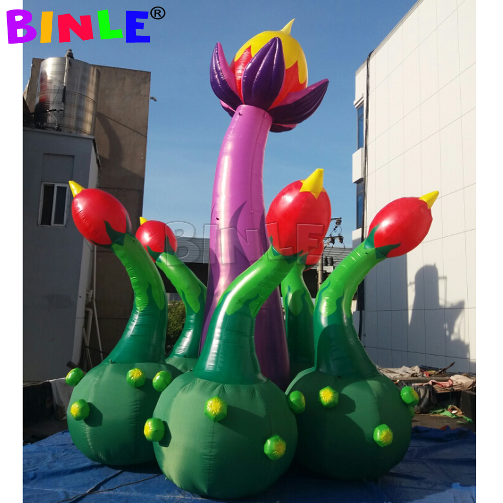 6mH giant inflatable flower colorful standing tree model for party events decoration