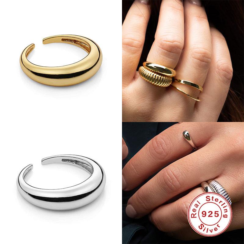 Cluster Rings Irregular Handmade Open Ring Sterling 925 Silver Geometric Arc Smooth Surface All-Match Women's Finger Jewelry Accessories
Cluster Rings Irregular Handmade Open Ring Sterling 925 Silver Geometric Arc Smooth Surface All-Match Women's Finger Jewelry Accessories