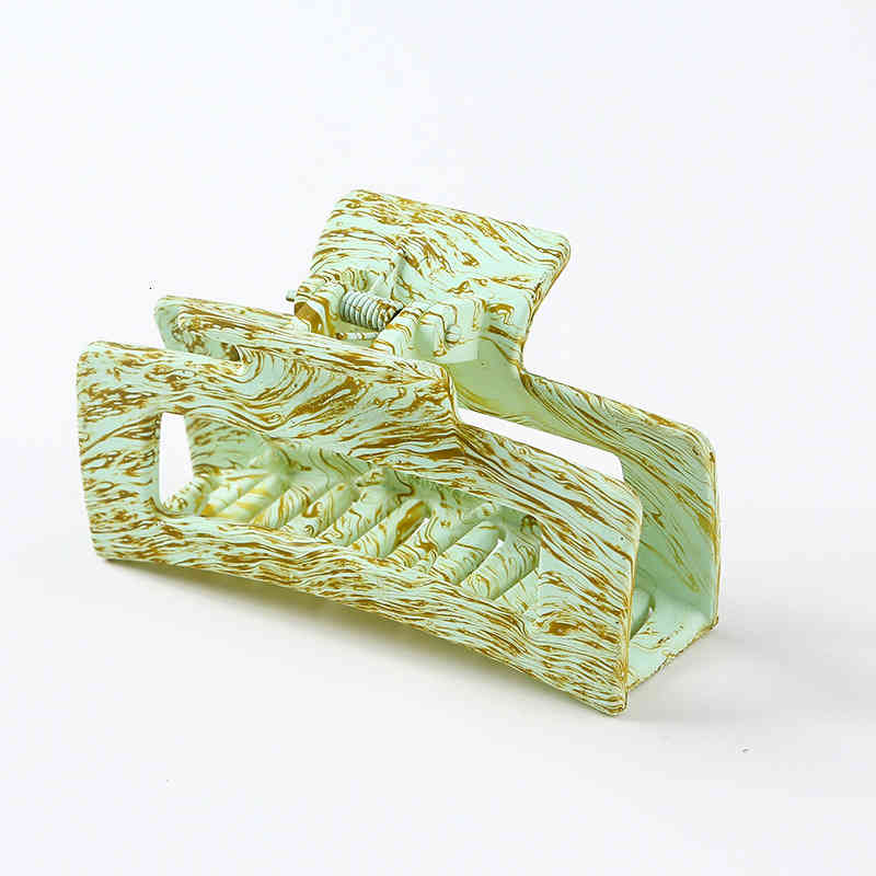 Hair Accessories Rectangular Hollow Out Grab Clip Large East Gate Hairpin Elegant at the Back of Head