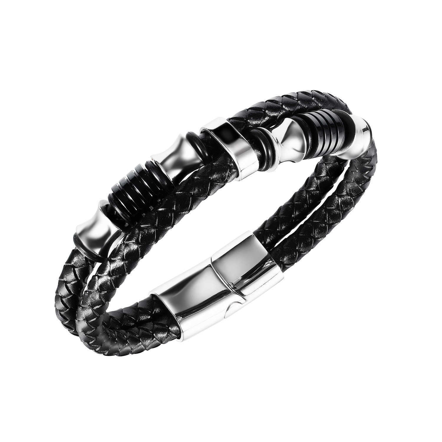 2022 new Hot-selling Woven Stainless Steel Leather Rope Retro Punk Trend Magnetic Clasp Bracelet, Golden;silver
2022 new Hot-selling Woven Stainless Steel Leather Rope Retro Punk Trend Magnetic Clasp Bracelet, Golden;silver