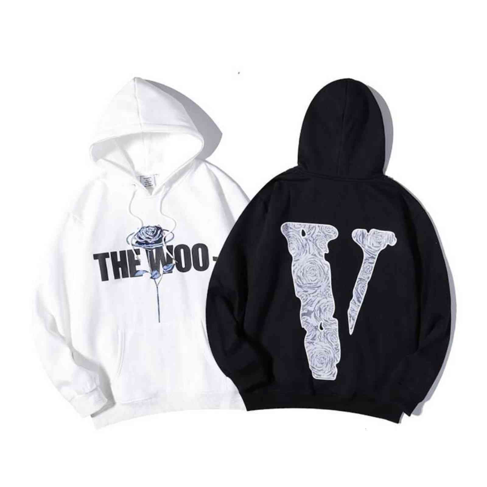 Fried Street sweater European and American fashion brand Vlones co branded rose big V printing trend men's and women's loose hooded top, White
Fried Street sweater European and American fashion brand Vlones co branded rose big V printing trend men's and women's loose hooded top, White