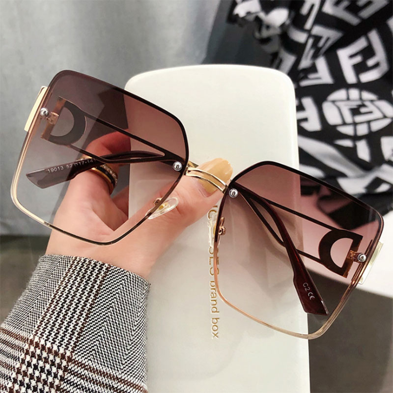 Rimless Square Sunglasses Women Fashion Box Femme Brown Vacation beach tourism Glasses
Rimless Square Sunglasses Women Fashion Box Femme Brown Vacation beach tourism Glasses