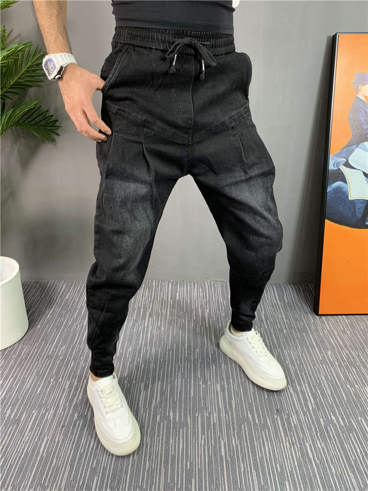 2021 spring men's small foot Black Slim Fit Jeans Capris big crotch harlothes Leggings social trend, Blue
2021 spring men's small foot Black Slim Fit Jeans Capris big crotch harlothes Leggings social trend, Blue
