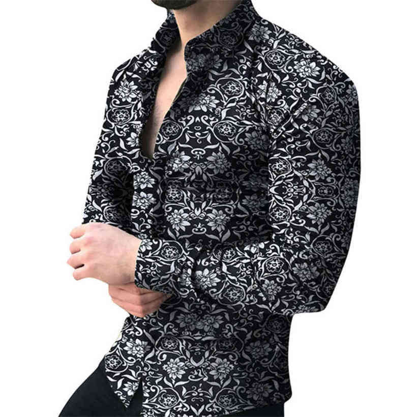 Men Shirt Long Mouw Top Flowers Male Blouse Casual Summer Herf Shirts Hawaiian Men's Clothing Camisa Masculina, White
Men Shirt Long Mouw Top Flowers Male Blouse Casual Summer Herf Shirts Hawaiian Men's Clothing Camisa Masculina, White