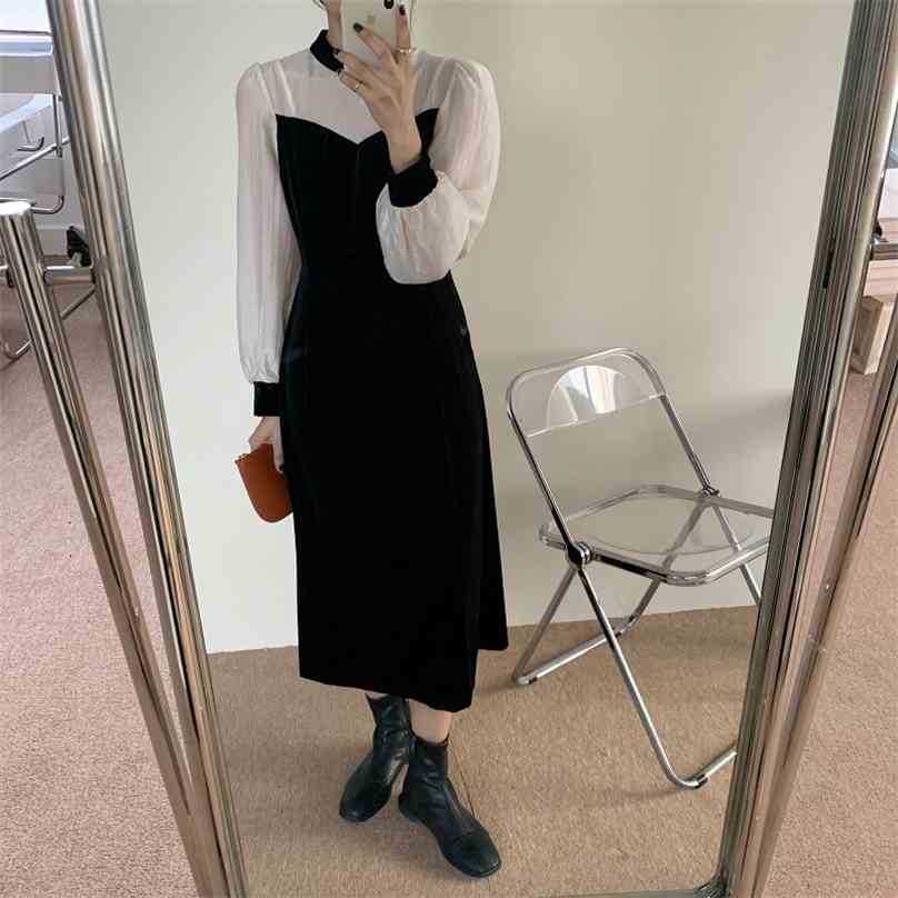 Black Elegant Streetwear Puff Sleeves Lady O-Neck Mesh Patchwork Slim Women All Match Dresses Vestidos 210525, Photo color
Black Elegant Streetwear Puff Sleeves Lady O-Neck Mesh Patchwork Slim Women All Match Dresses Vestidos 210525, Photo color