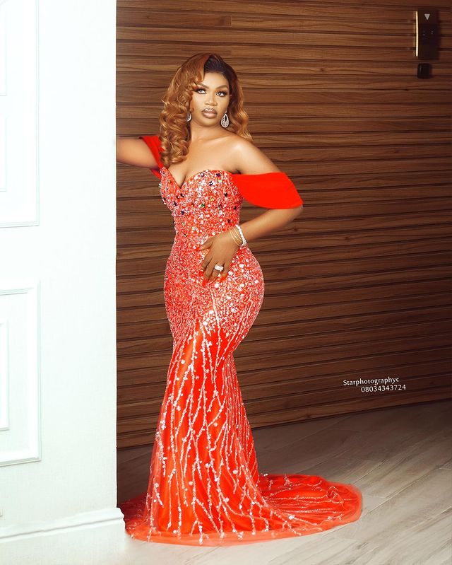 Size Plus Arabic Aso Ebi Red Mermaid Sparkly Prom Dresses Beaded Crystals Evening Formal Party Second Reception Birthday Engagement Gowns Dress ZJ