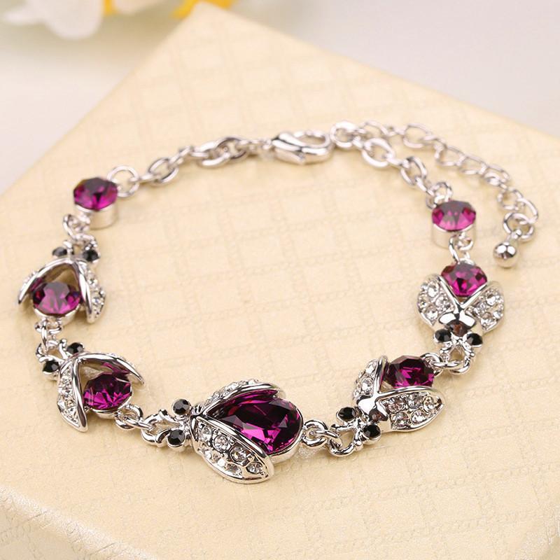 Link, Chain Fashion Luxury Elegant Blue Crystal Cute Insect Bracelet Single Row Silver Color Zirconia Alloy Bracelets For Women
Link, Chain Fashion Luxury Elegant Blue Crystal Cute Insect Bracelet Single Row Silver Color Zirconia Alloy Bracelets For Women