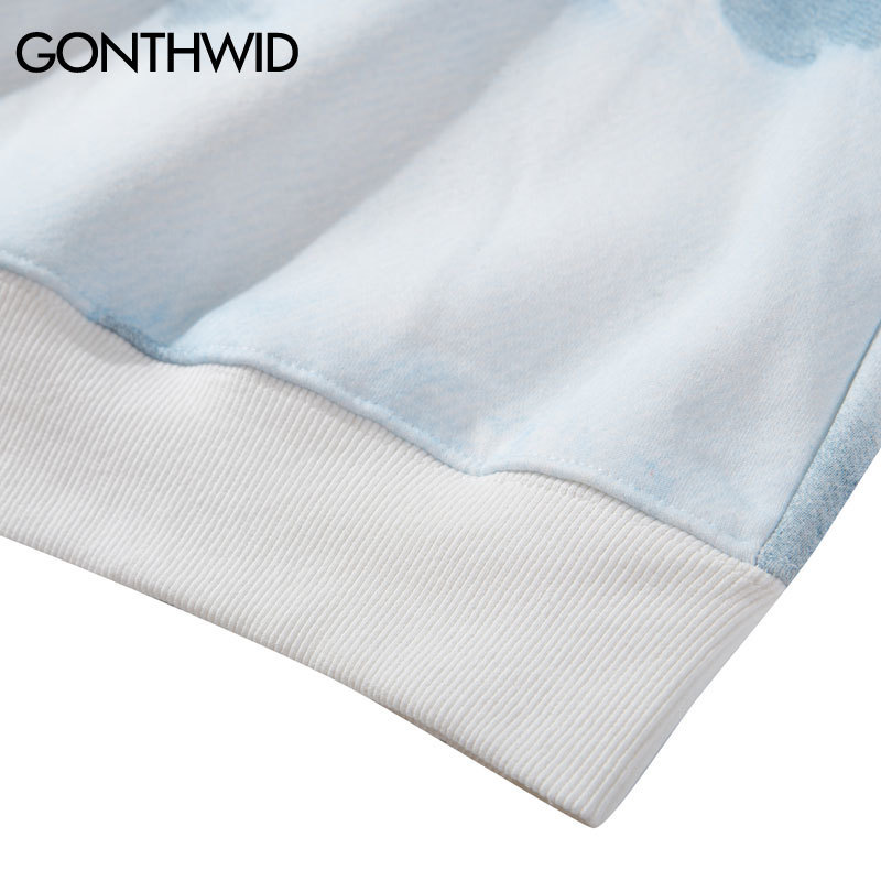 GONTHWID Snow Mountain Print Hoodies Sweatshirts Men Harajuku Hip Hop Casual Pullover Hooded Streetwear Fashion Male Tops 201020