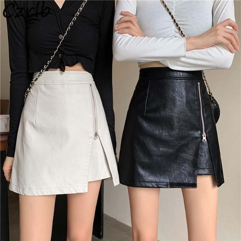 Skirts PU Mini Women Spring Zipper Side-slit Design Fashion Students Casual Ulzzang Daily Empire All-match Oversize Sexy Ins, Black
Skirts PU Mini Women Spring Zipper Side-slit Design Fashion Students Casual Ulzzang Daily Empire All-match Oversize Sexy Ins, Black