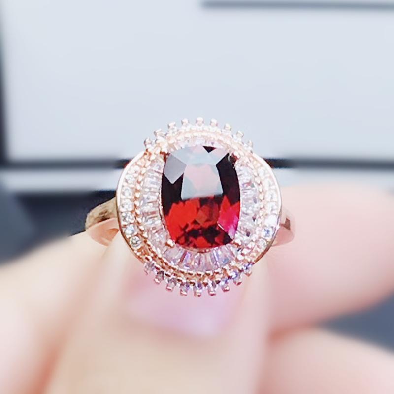 Cluster Rings Natural Real Red Garnet Luxury Ring Per Jewelry 7*9mm 2.5ct Gemstone 925 Sterling Silver Fine Women J211715, Golden;silver
Cluster Rings Natural Real Red Garnet Luxury Ring Per Jewelry 7*9mm 2.5ct Gemstone 925 Sterling Silver Fine Women J211715, Golden;silver