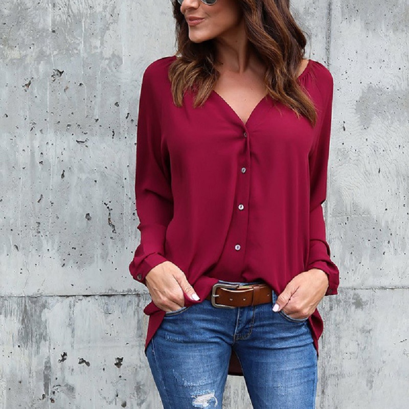 2021 New Fashion V-neck Buttons Long Sleeve Casual Chiffon Womens Tops and Blouses Autumn Plus Size 5xl White Shirt Clothes 88zh, Sky blue
2021 New Fashion V-neck Buttons Long Sleeve Casual Chiffon Womens Tops and Blouses Autumn Plus Size 5xl White Shirt Clothes 88zh, Sky blue