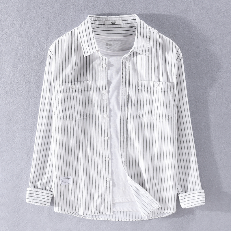2021 New Novo Estilo 100% Algodo Marca Masculina Casual Branco Listrado Camisas Para Moda Tendncia Camisa Dos Homens Chemise Y174, White
2021 New Novo Estilo 100% Algodo Marca Masculina Casual Branco Listrado Camisas Para Moda Tendncia Camisa Dos Homens Chemise Y174, White