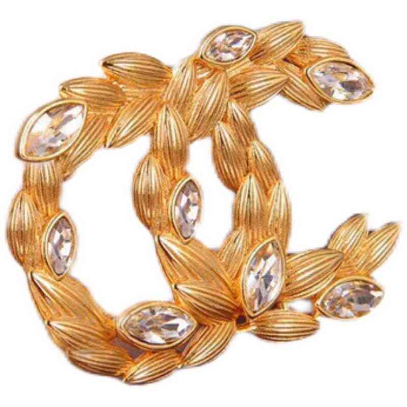 Geometric Wheat Ear Brooch Small Fragrance Style Personalized Pin Temperament Trend Fashion Home Accessories c