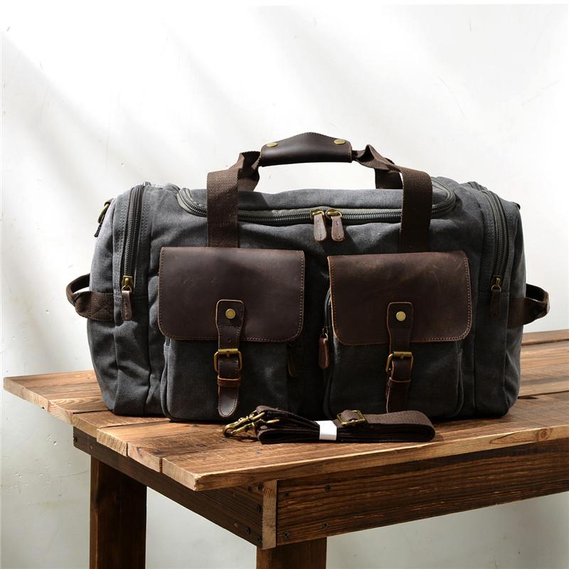 Duffel Bags Drop Leather Canvas Men Travel Large Capacity Carry On Luggage Handbags Casual Male Bag Vintage Weekend, Dark grey
Duffel Bags Drop Leather Canvas Men Travel Large Capacity Carry On Luggage Handbags Casual Male Bag Vintage Weekend, Dark grey