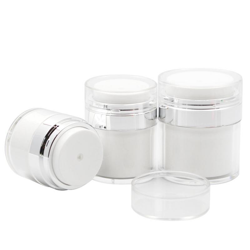 Sedorate 5 pcs/Lot As Airless Cream Pump Jars 15G 30G 50G Plastic Refillable Bottle Round Jars For Serum Eyecream JXW009-1