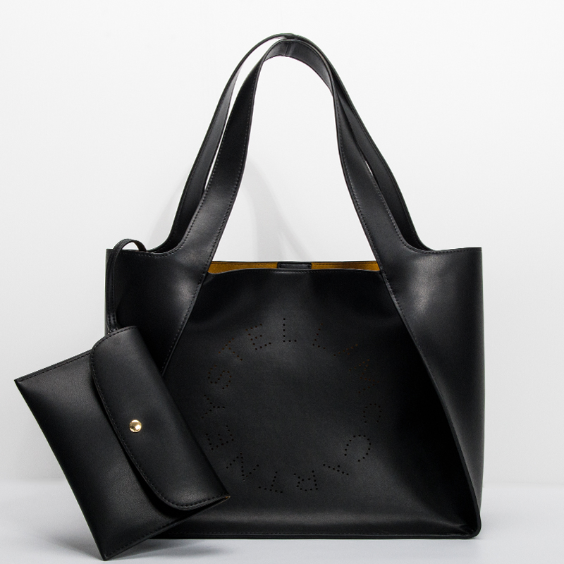 Women Fashion Shopping Bag Big Size 40cm Stella Mccartney PVC Leather Lady Handbag with Purse, Black
Women Fashion Shopping Bag Big Size 40cm Stella Mccartney PVC Leather Lady Handbag with Purse, Black