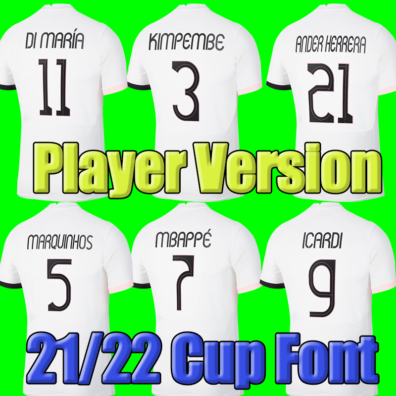 #20 MESSI Player Version UCL Patch#4 SRERGIO RAMOS #7 MBAPPE Soccer Jersey 2021 2022 #6 VERRATTI Soccer Shirt Away White #9 ICARDI Men Football Uniforms Customized, Away no patch
#20 MESSI Player Version UCL Patch#4 SRERGIO RAMOS #7 MBAPPE Soccer Jersey 2021 2022 #6 VERRATTI Soccer Shirt Away White #9 ICARDI Men Football Uniforms Customized, Away no patch