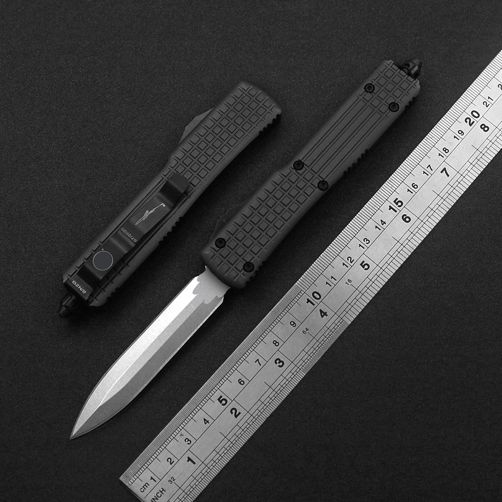 portable quick opening double action tactical automatic knife D2 stone wash/blackening blade aviation aluminum handle Kitchen dinner cutter
portable quick opening double action tactical automatic knife D2 stone wash/blackening blade aviation aluminum handle Kitchen dinner cutter