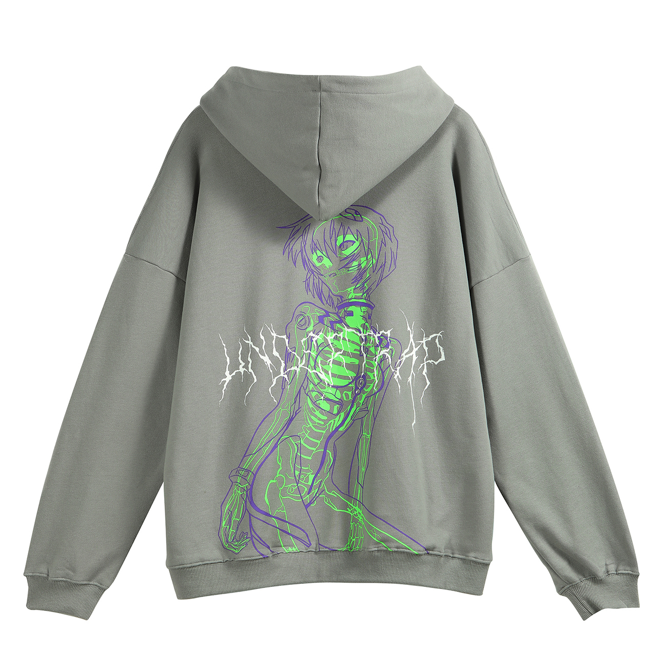 Fluorescent Skull Man Harajuku Hoodie Swatshirt Hip Hop Streetwear Hoodie Casual Cotton Pullover Sweatshirts 201104