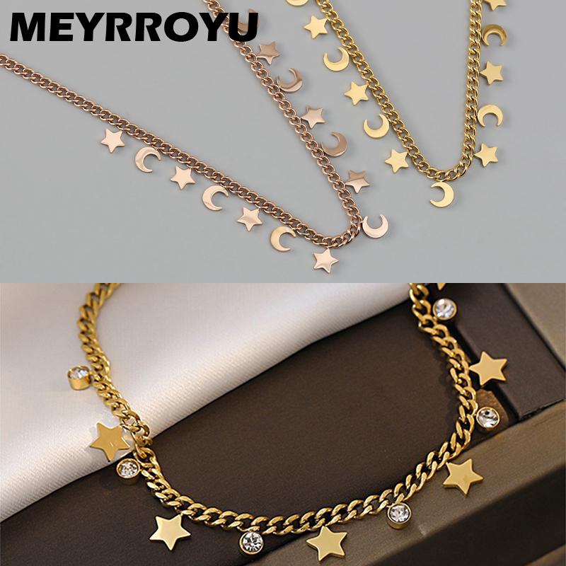 earrings & necklace meyrroyu stainless steel punk fashion jewelry set for women geometric crystal star moon bracelet 2021 trend gift, Silver
earrings & necklace meyrroyu stainless steel punk fashion jewelry set for women geometric crystal star moon bracelet 2021 trend gift, Silver
