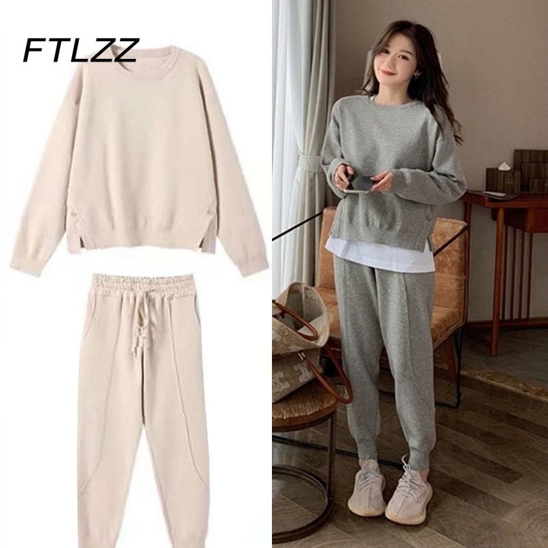 Woman Sweater Two Piece Set Autumn Spring Top and Pant Korean 2 Sets Tracksuit Fashion Causal Outfits Clothes 210602, Black
Woman Sweater Two Piece Set Autumn Spring Top and Pant Korean 2 Sets Tracksuit Fashion Causal Outfits Clothes 210602, Black