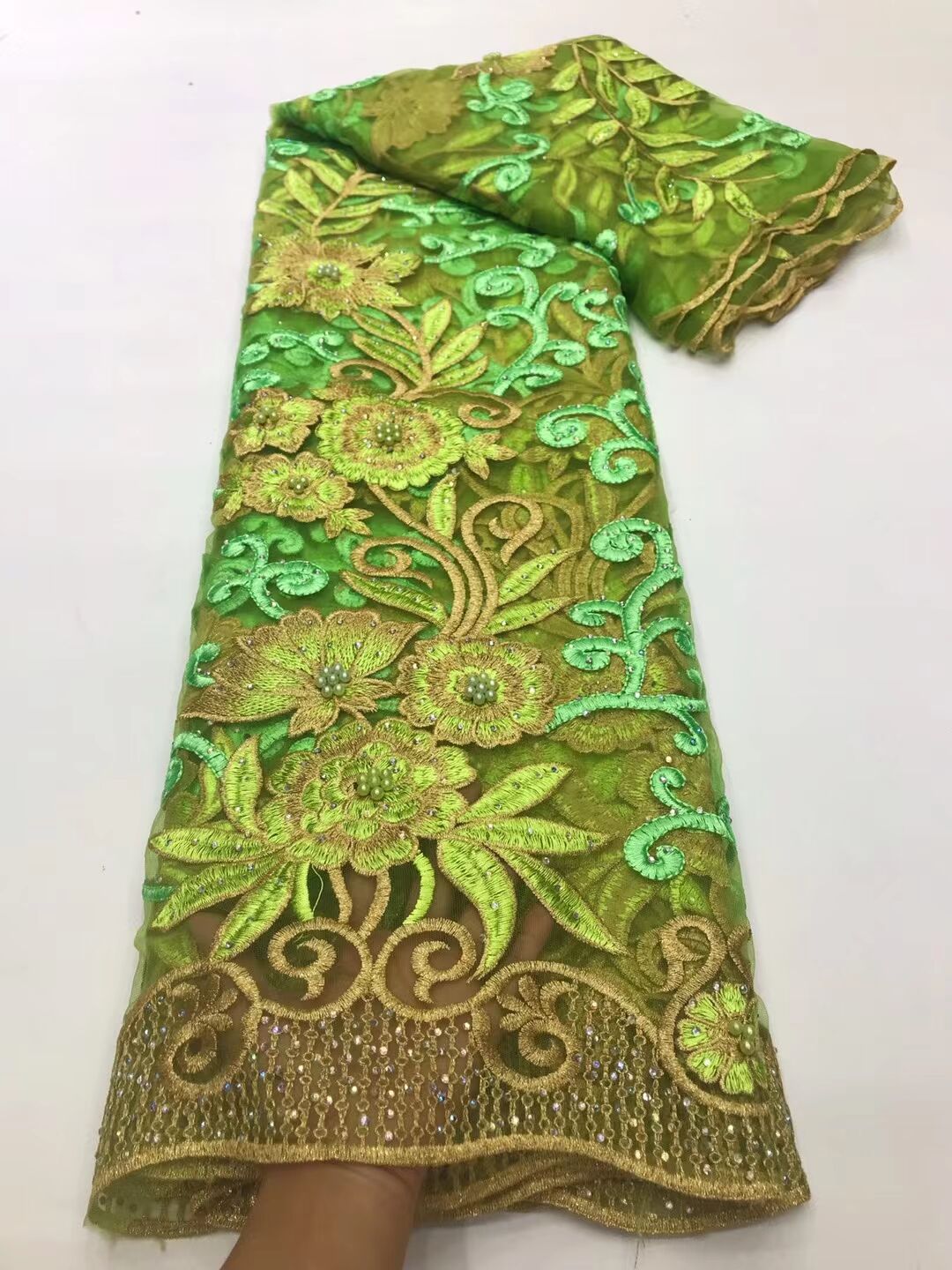 5Yards/Lot Beautiful Lemon Jacquard French Net Lace Fabric Flower Embroidery Match Beads African Mesh Material For Dressing LJ14
5Yards/Lot Beautiful Lemon Jacquard French Net Lace Fabric Flower Embroidery Match Beads African Mesh Material For Dressing LJ14