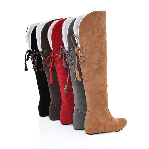 Boots Sexy Womens Faux Suede Over The Knee Flat Warm Comfortable Thigh High Lace-up Woman Winter Shoes Quality, Black
Boots Sexy Womens Faux Suede Over The Knee Flat Warm Comfortable Thigh High Lace-up Woman Winter Shoes Quality, Black