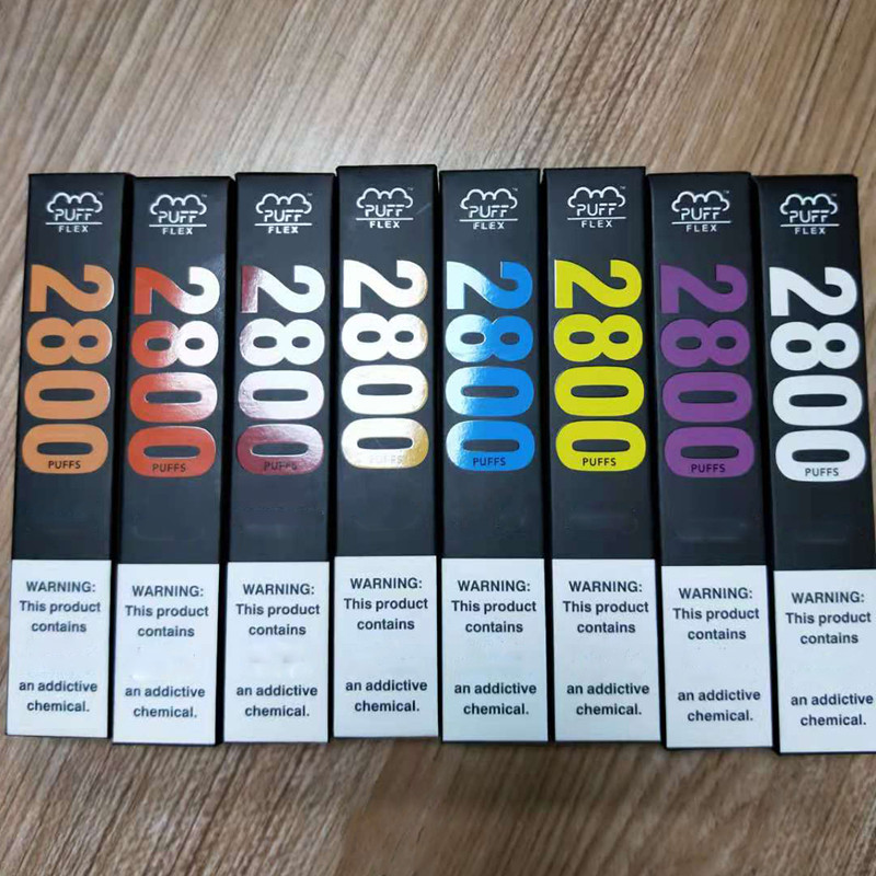 NEW PUFF FLEX 2800 Puffs Disposable Bars Vape Pen 1500mAh Battery 8ML Pods Cartridge Pre-Filled e Cigarettes Vaporizer Portable Va DHL free
NEW PUFF FLEX 2800 Puffs Disposable Bars Vape Pen 1500mAh Battery 8ML Pods Cartridge Pre-Filled e Cigarettes Vaporizer Portable Va DHL free