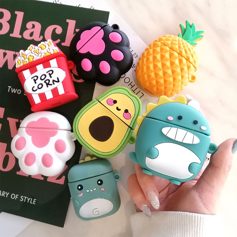 Headphone accessories 3D cute lovely cartoon fruit animal cases for airpods case airpod 2 3 pro earphone charger box protect168304