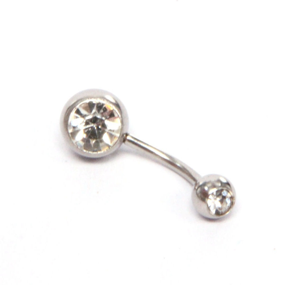 316L Titanium Steel Belly Button Rings Clear CZ Crystal Navel Rings Belly Rings Belly Piercing Wholesale Price