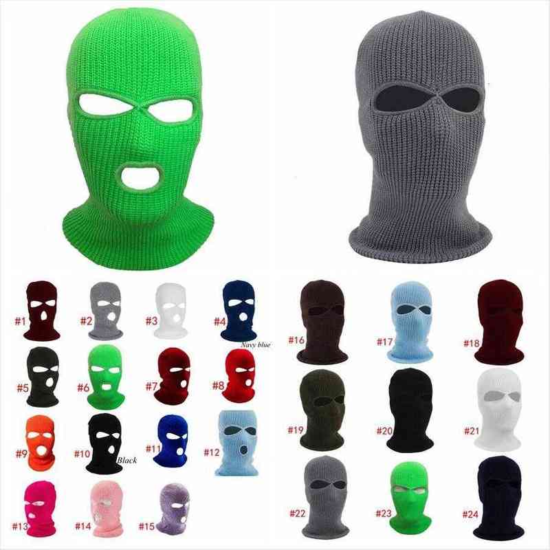 Winter Three Hole Knitted Full Face Ski Mask Beanie Hat Cycling Stretch Outdoor Sports Men Wool Party Dda652
Winter Three Hole Knitted Full Face Ski Mask Beanie Hat Cycling Stretch Outdoor Sports Men Wool Party Dda652