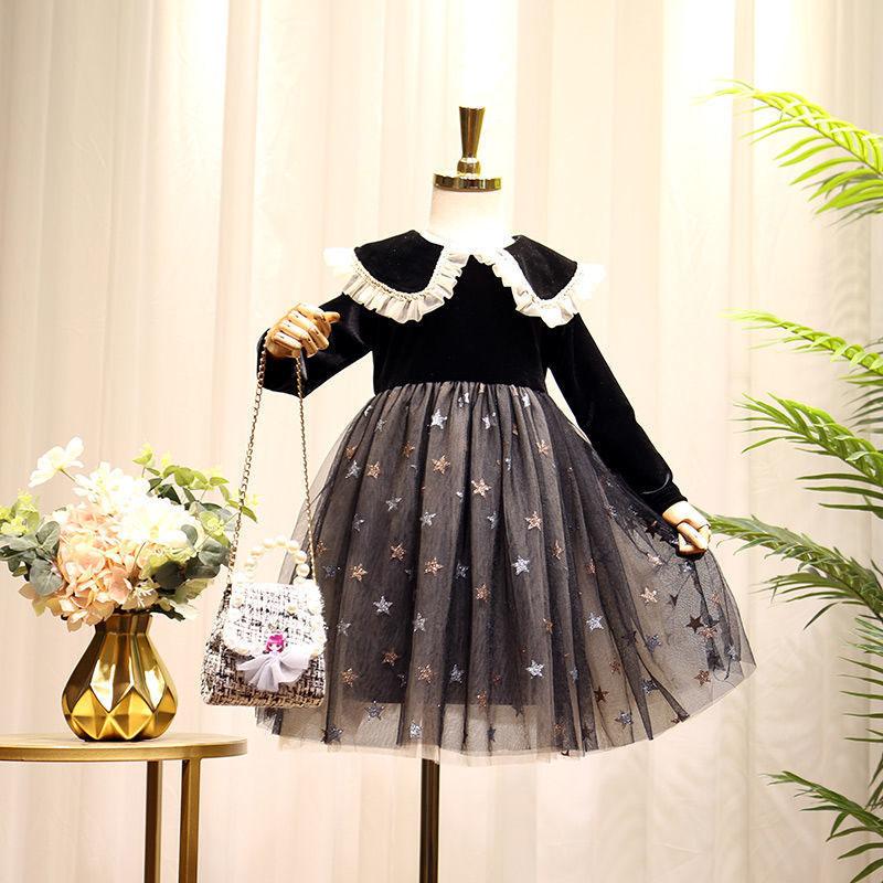 Princess Girls Sequins Star Dress Velvet Long Sleeves Mesh Dress Children Fleece Ball gown Party Dresses Ruffle Tulle Tutu
Princess Girls Sequins Star Dress Velvet Long Sleeves Mesh Dress Children Fleece Ball gown Party Dresses Ruffle Tulle Tutu