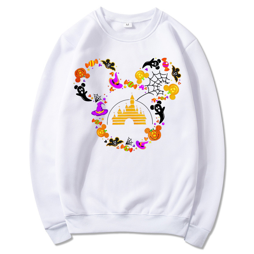 Halloween Sweatshirt Cute Mouse Micky Spooky Halloween Pullovers Boobie Pumpkin Graphic Jumpers Women Harajuku Hoodie 201217