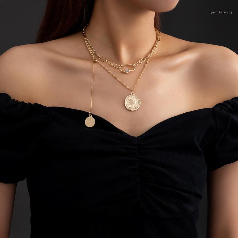 Chains 5Sets/lot Wholesale Queen Elizabeth Round Pendant Choker Vintage Buckle Necklace Gold Geometric Chain Jewelry For Women In Bulk
Chains 5Sets/lot Wholesale Queen Elizabeth Round Pendant Choker Vintage Buckle Necklace Gold Geometric Chain Jewelry For Women In Bulk