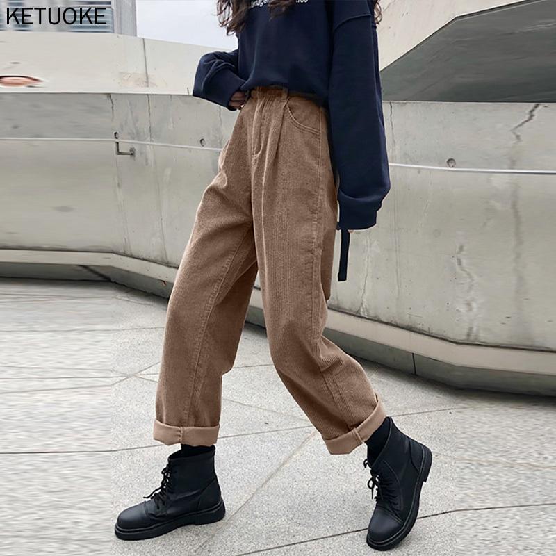 Women's Pants & Capris High Waist Corduroy Women Winter Warm Vintage Harajuku Chic Solid Woman Bottoms Spring Casual Plus Size Trousers Stra, Black;white
Women's Pants & Capris High Waist Corduroy Women Winter Warm Vintage Harajuku Chic Solid Woman Bottoms Spring Casual Plus Size Trousers Stra, Black;white