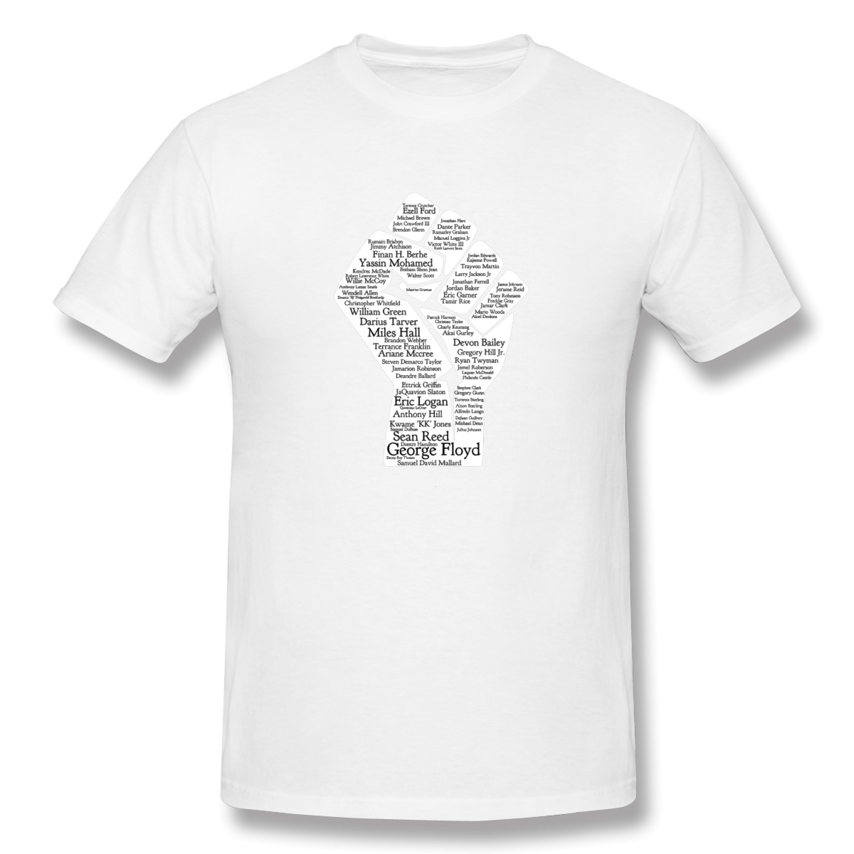 Say Their Names Black Lives Matter T Shi Men's Basic Short Sleeve T-Shirt European Size T200827