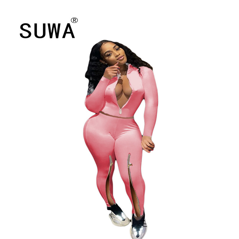 Sport Tracksuit Women Set Two Piece Outfits Zipper Jacket Slim Crop Top + Slit Skinny Joggers Pants Trousers Sexy Fitness Wear 210525, Black
Sport Tracksuit Women Set Two Piece Outfits Zipper Jacket Slim Crop Top + Slit Skinny Joggers Pants Trousers Sexy Fitness Wear 210525, Black