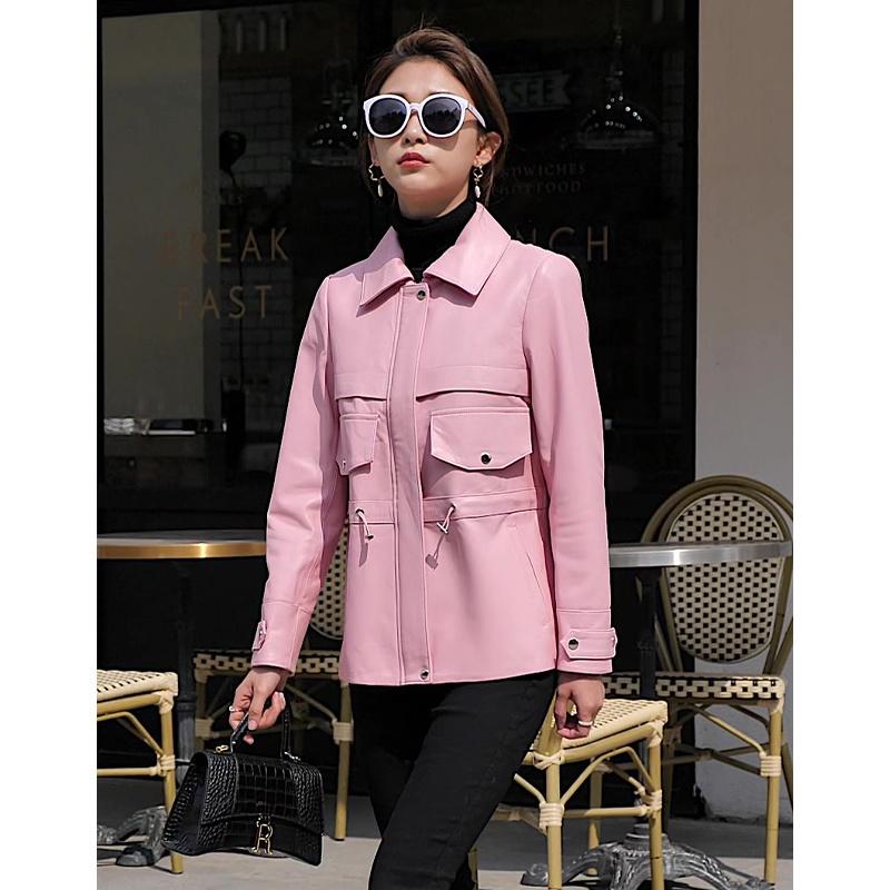 Women's Leather & Faux 2021 Pink Jacket Spring Sheep Mid-length Fashion Temperament, Black
Women's Leather & Faux 2021 Pink Jacket Spring Sheep Mid-length Fashion Temperament, Black