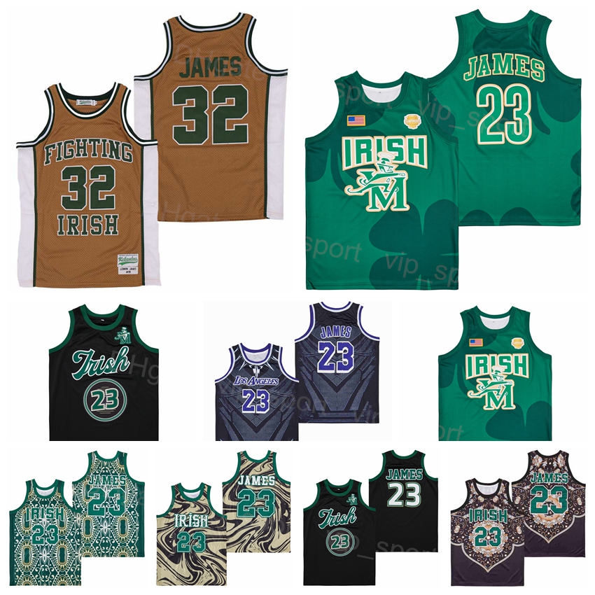 Marble Basketball LeBron James High School Jersey 23 St Vincent Mary Fighting Irish CROWN Black Brown Green Team All Stitched For Sport Fans Breathable Pure Cotton
Marble Basketball LeBron James High School Jersey 23 St Vincent Mary Fighting Irish CROWN Black Brown Green Team All Stitched For Sport Fans Breathable Pure Cotton