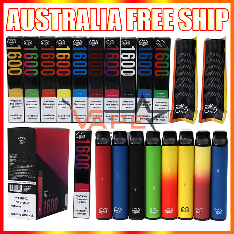 Puff Bar XXL 1600 Disposable Vape Pod E Cigarette Kit With 1000mAh Battery 6.5ml Prefilled Cartridge Disposables Vaporizer Australia
Puff Bar XXL 1600 Disposable Vape Pod E Cigarette Kit With 1000mAh Battery 6.5ml Prefilled Cartridge Disposables Vaporizer Australia