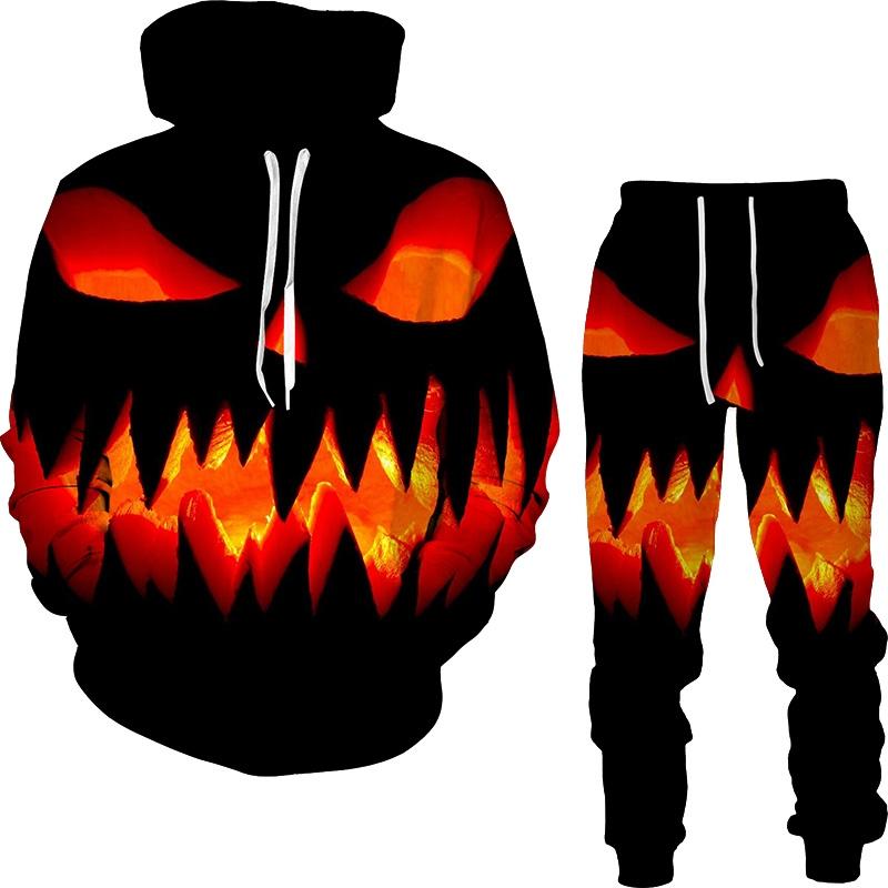 Jogging Clothing Halloween Menswear, Full 3D Printed Hoodie, Casual Sportswear, 2-piece Set, COSPLAY Fun, Black;red
Jogging Clothing Halloween Menswear, Full 3D Printed Hoodie, Casual Sportswear, 2-piece Set, COSPLAY Fun, Black;red