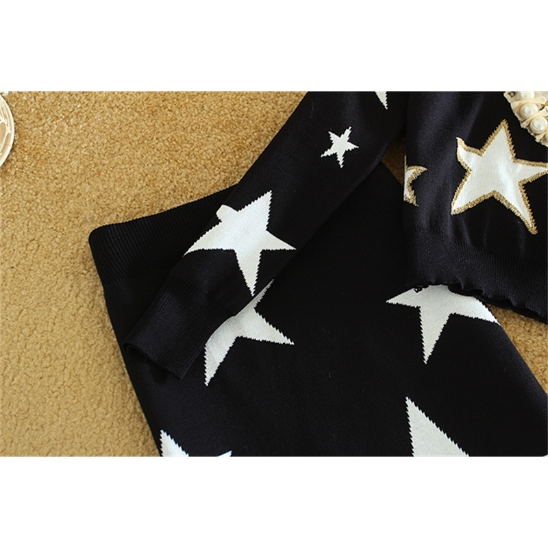 Costume for Women Crop Top Knit Sweater Women Clothing Set 2 Piece Sets Europe New Autumn Winter Knitted Blouse Skirt Suit