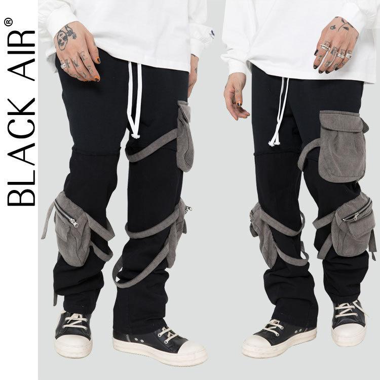 Men's Pants BLACKAIR Multi-pocket Cargo Punk Korean Streetwear Mens Hip Hop Clothing Techwear Trousers Men Baggy CH15, Black
Men's Pants BLACKAIR Multi-pocket Cargo Punk Korean Streetwear Mens Hip Hop Clothing Techwear Trousers Men Baggy CH15, Black