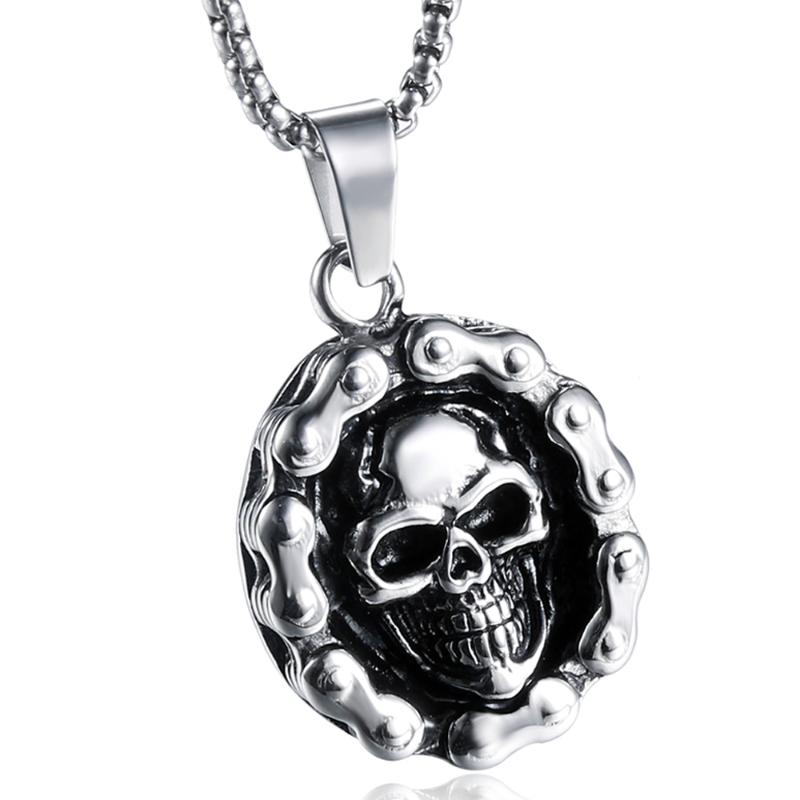 Pendant Necklaces Stainless Steel Vintage Skull Necklace Men's High Quality Fashion Jewelry Accessory Domineering Punk Personality
Pendant Necklaces Stainless Steel Vintage Skull Necklace Men's High Quality Fashion Jewelry Accessory Domineering Punk Personality
