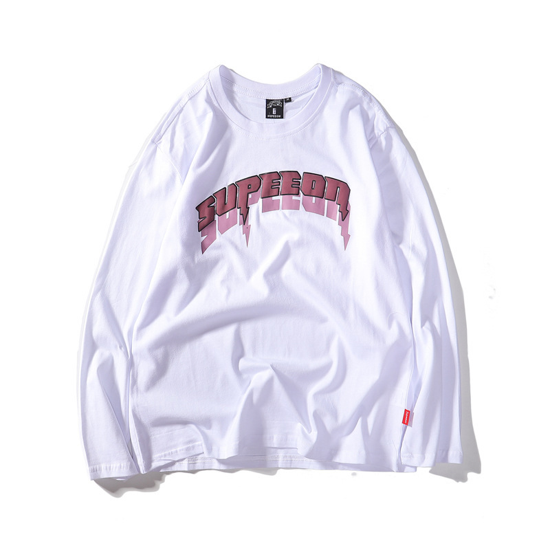 t shirt autumn and winter letter printing lovers long sleeve round neck fashion br loose men's women's base tee, White;black
t shirt autumn and winter letter printing lovers long sleeve round neck fashion br loose men's women's base tee, White;black