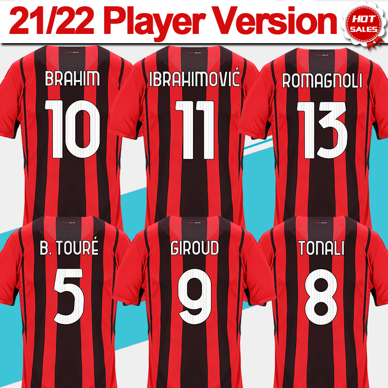 2021 2022 Player Version Home Red Black Soccer Jersey #11 IBRAHIMOVIC #9 GIROUD #19 THEO 21/22 Soccer Shirt #13 ROMAGNOLI #10 BRAHIM Football Uniforms, Black;yellow
2021 2022 Player Version Home Red Black Soccer Jersey #11 IBRAHIMOVIC #9 GIROUD #19 THEO 21/22 Soccer Shirt #13 ROMAGNOLI #10 BRAHIM Football Uniforms, Black;yellow