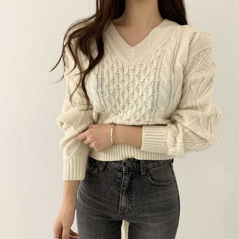 Yedinas Autumn Winter Sweater Women Sweaters And Pullovers Pull Femme Long Sleeve Lace Up Black Jumper Female Knitted Tops 210527