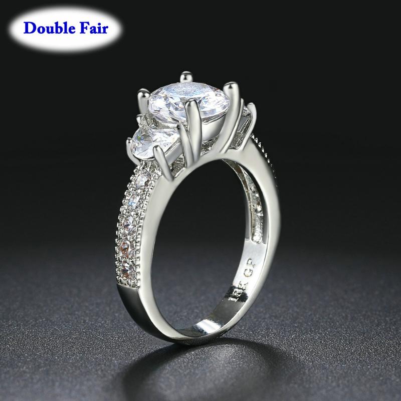 Wedding Rings Brand Three Stone Big Cubic Zirconia For Women White Gold Color Women's Engagement Jewelry DWR145, Slivery;golden
Wedding Rings Brand Three Stone Big Cubic Zirconia For Women White Gold Color Women's Engagement Jewelry DWR145, Slivery;golden