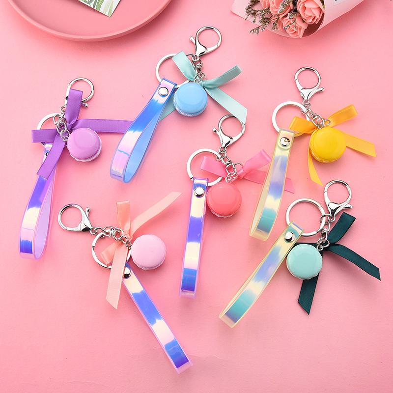 Keychains Soft Clay French Cake Macaron Keychain Ribbon Bow Iridescent Laser Bright Leather Rope Pendant
Keychains Soft Clay French Cake Macaron Keychain Ribbon Bow Iridescent Laser Bright Leather Rope Pendant